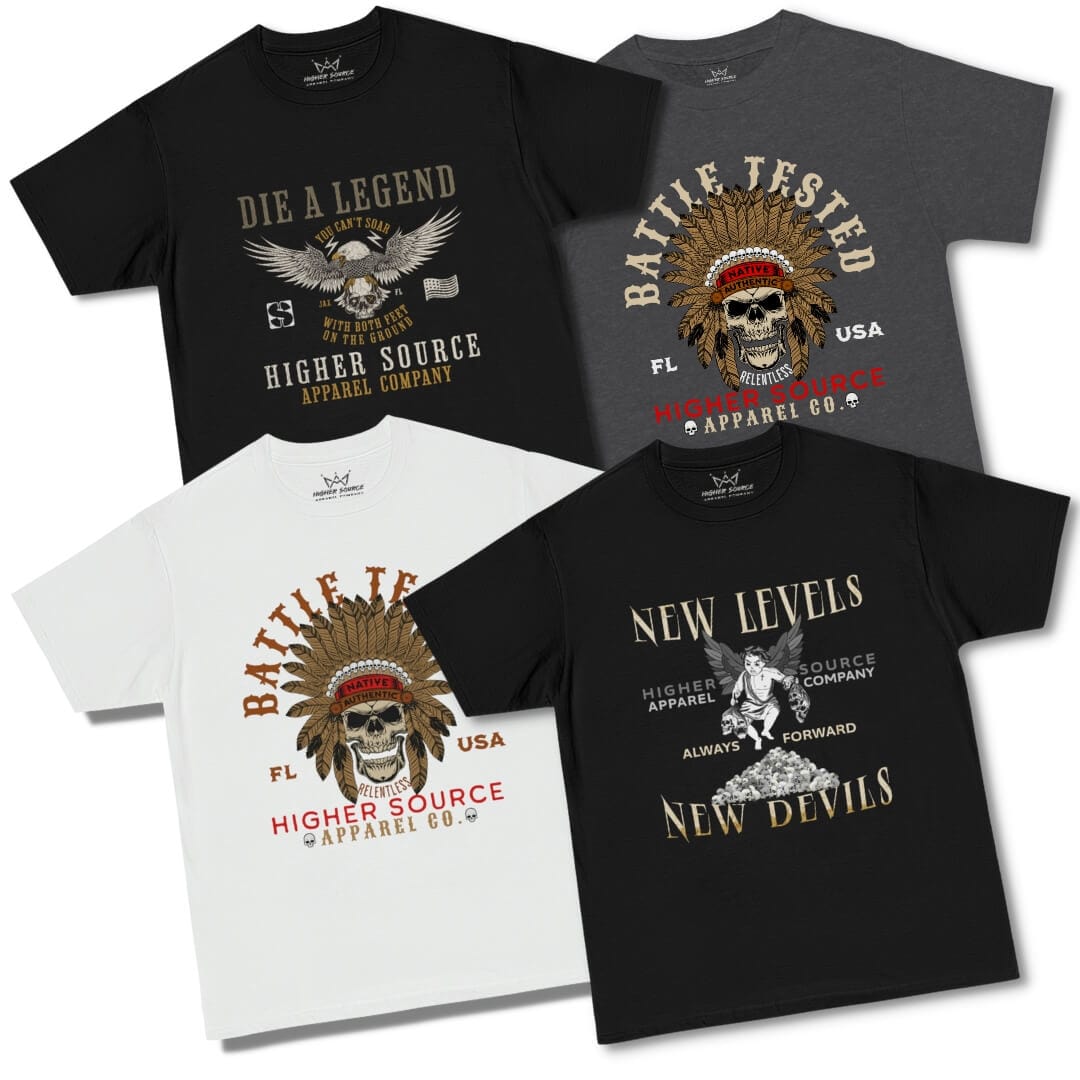 The men's higher source oversized t shirt collection.  These are all men's t shirts that have an oversized fit. 