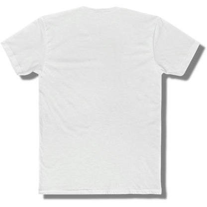 Blank back side of a white t shirt.