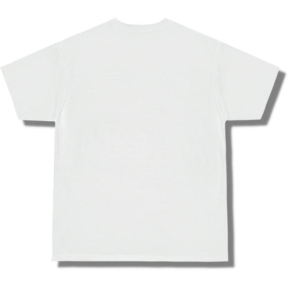 Blank back side of an oversized white t shirt